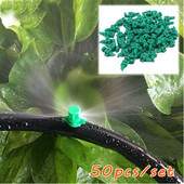 50 бр. Разпръскваща дюза за поливане на градина Просто пречупване Свързване за напояване Капкомер Градински пръскачки Конектор за вода