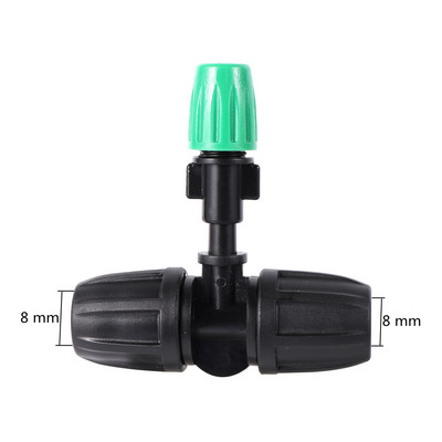 100 gab. Zaļās miglošanas izsmidzināšanas sprausla, siltumnīcas dzesēšana, mitrināšana dārza apūdeņošanas smidzinātājs dārza piederumi