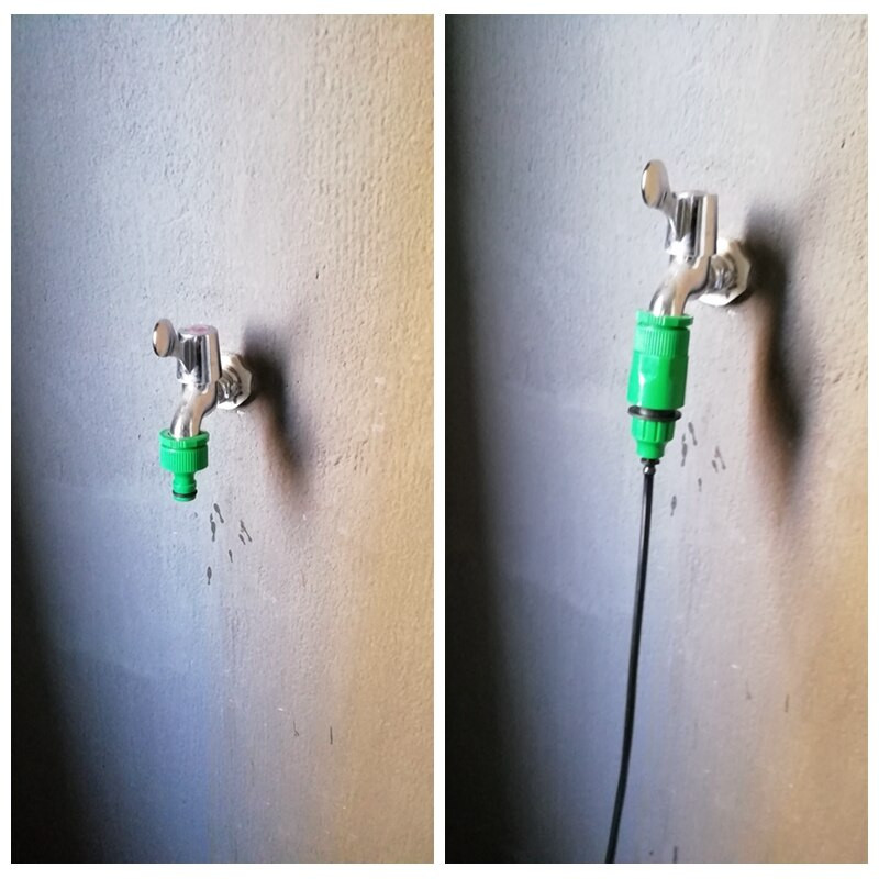 5 m 10 m mikro izsmidzināšanas apūdeņošanas sistēma, 4/7 mm šļūtene, regulējams smidzinātājs, āra augu siltumnīcas dārza automātiskais laistīšanas komplekts