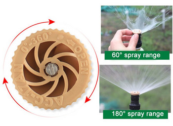 360-градусови пръскачки за напояване на градината Автоматично напояване Регулируеми дюзи за пръскане Спринклер за напояване на градинско земеделие