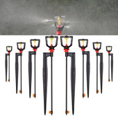 Въртящи се на 360 градуса пръскачки за рефракционна мъгла с конектор за колове Напояване на градини за тревни площи за пръскачки с маркучи 1/4''