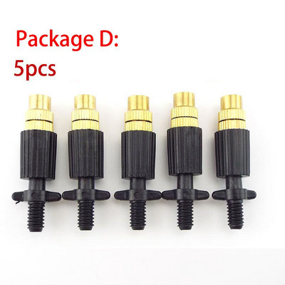 6 мм винт Микро капково напояване Замъгляваща месингова дюза Спрей спринклерна глава 4/7 мм накрайник Конектор за маркуч за вода Поливане на градината