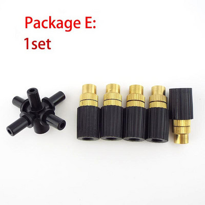 6 мм винт Микро капково напояване Замъгляваща месингова дюза Спрей спринклерна глава 4/7 мм накрайник Конектор за маркуч за вода Поливане на градината