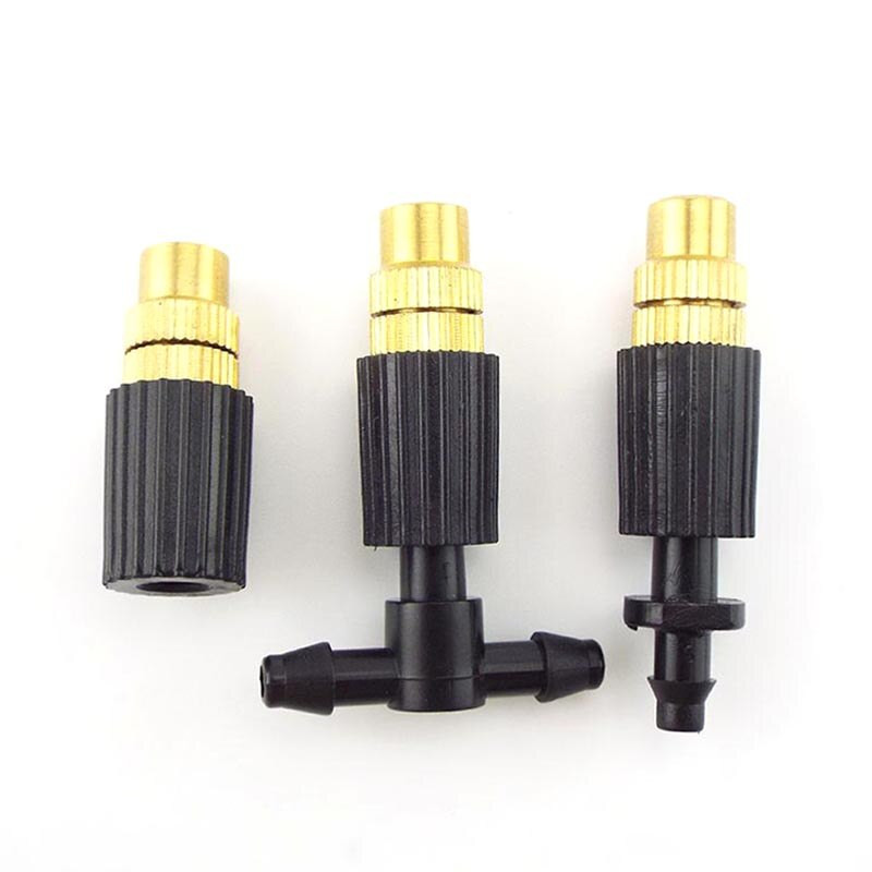6 мм винт Микро капково напояване Замъгляваща месингова дюза Спрей спринклерна глава 4/7 мм накрайник Конектор за маркуч за вода Поливане на градината