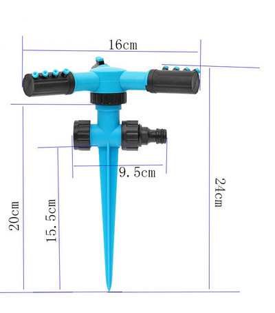 HOT SALE Αυτόματος περιστρεφόμενος ψεκαστήρας 360 μοιρών για έδαφος γκαζόν Ένθετο άρδευση με σταγόνες Πότισμα Ψεκαστήρας Προμήθειες κήπου