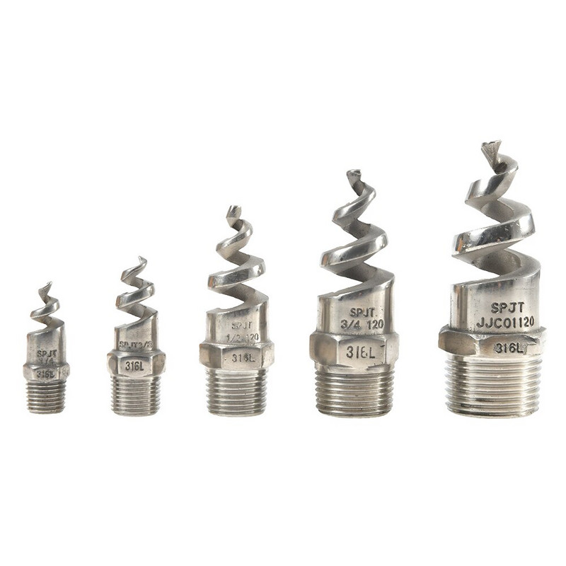 3/8" 1/2" 3/4"1/4" 1" Muški navoj Puni konus Spiralna čelična spiralna mlaznica za zalijevanje od nehrđajućeg čelika 1 KOM