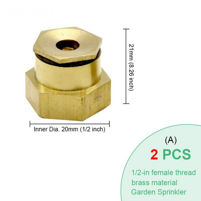 BRASMOYU 24 вида месингови дюзи за замъгляване Градинско медно напояване Охлаждащ спринклер Воден спрей Конектор Фитинги Мъжки Женски