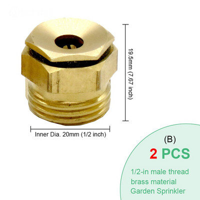BRASMOYU 24 вида месингови дюзи за замъгляване Градинско медно напояване Охлаждащ спринклер Воден спрей Конектор Фитинги Мъжки Женски