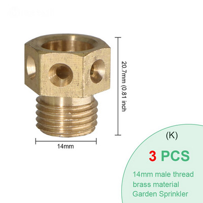 BRASMOYU 24 вида месингови дюзи за замъгляване Градинско медно напояване Охлаждащ спринклер Воден спрей Конектор Фитинги Мъжки Женски