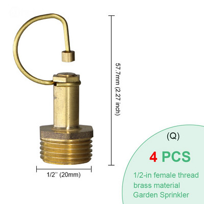 BRASMOYU 24 вида месингови дюзи за замъгляване Градинско медно напояване Охлаждащ спринклер Воден спрей Конектор Фитинги Мъжки Женски