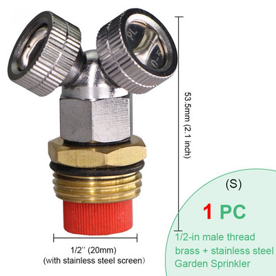 BRASMOYU 24 вида месингови дюзи за замъгляване Градинско медно напояване Охлаждащ спринклер Воден спрей Конектор Фитинги Мъжки Женски