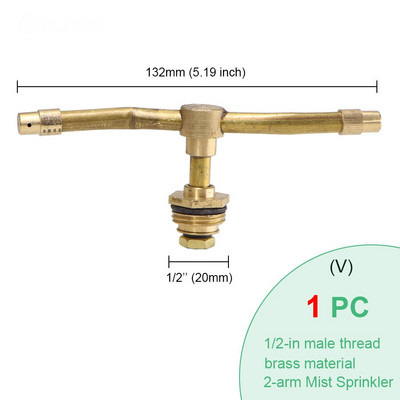 BRASMOYU 24 вида месингови дюзи за замъгляване Градинско медно напояване Охлаждащ спринклер Воден спрей Конектор Фитинги Мъжки Женски