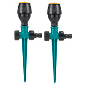 2 комплекта въртящи се на 360 градуса дюзи за поливане на селско стопанство, пластмасови дюзи за средно разстояние, комбинирани инструменти за напояване на градински тревни площи