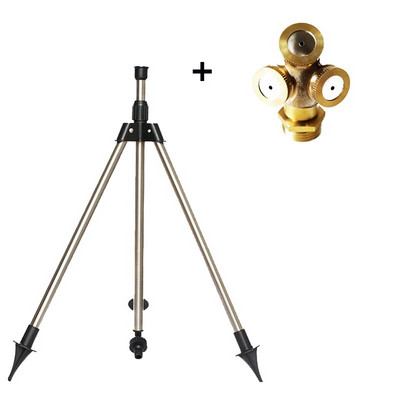 Напояване на вътрешен двор, статив от неръждаема стомана, ударен спринклер, градински комплект за земеделска земя, система за напояване на цветя, 360 градуса