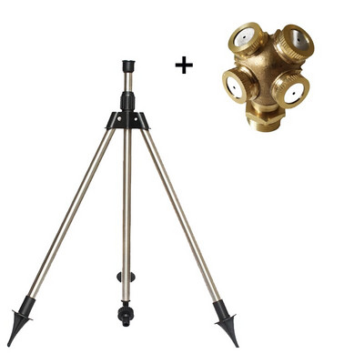 Напояване на вътрешен двор, статив от неръждаема стомана, ударен спринклер, градински комплект за земеделска земя, система за напояване на цветя, 360 градуса