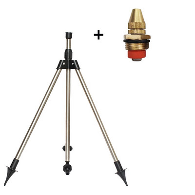 Напояване на вътрешен двор, статив от неръждаема стомана, ударен спринклер, градински комплект за земеделска земя, система за напояване на цветя, 360 градуса