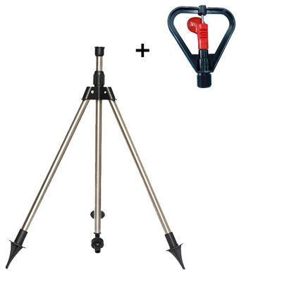 Напояване на вътрешен двор, статив от неръждаема стомана, ударен спринклер, градински комплект за земеделска земя, система за напояване на цветя, 360 градуса