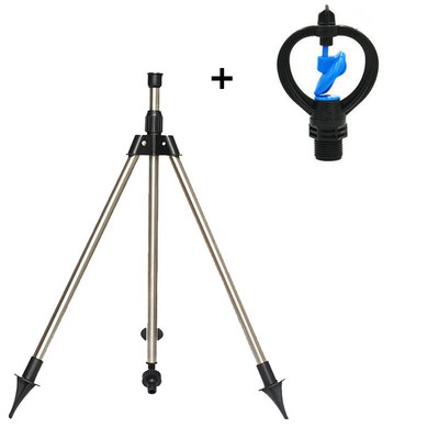 Напояване на вътрешен двор, статив от неръждаема стомана, ударен спринклер, градински комплект за земеделска земя, система за напояване на цветя, 360 градуса