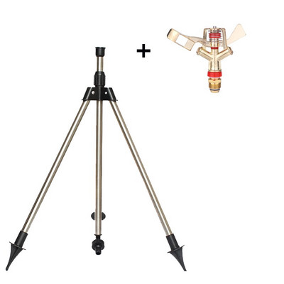 Напояване на вътрешен двор, статив от неръждаема стомана, ударен спринклер, градински комплект за земеделска земя, система за напояване на цветя, 360 градуса