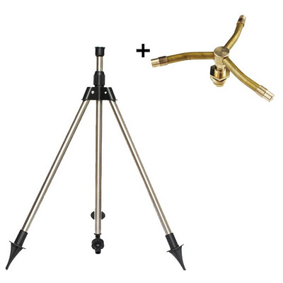 Напояване на вътрешен двор, статив от неръждаема стомана, ударен спринклер, градински комплект за земеделска земя, система за напояване на цветя, 360 градуса