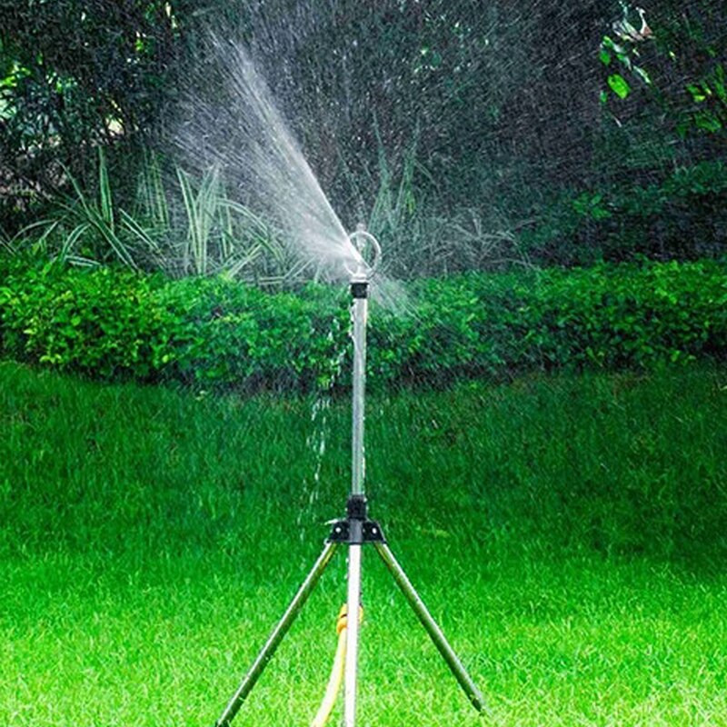 Напояване на вътрешен двор, статив от неръждаема стомана, ударен спринклер, градински комплект за земеделска земя, система за напояване на цветя, 360 градуса