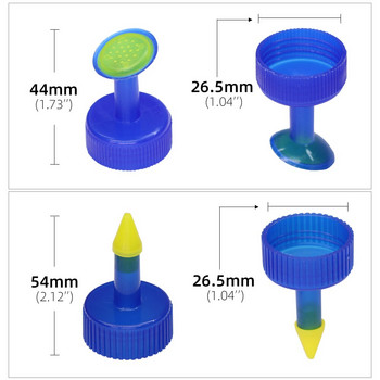 6PCS капачка за бутилка спринклер ID-26,5 мм калибър цветни PVC пластмасови дюзи за поливане бонсай цветя напояване пръскачка глава инструмент