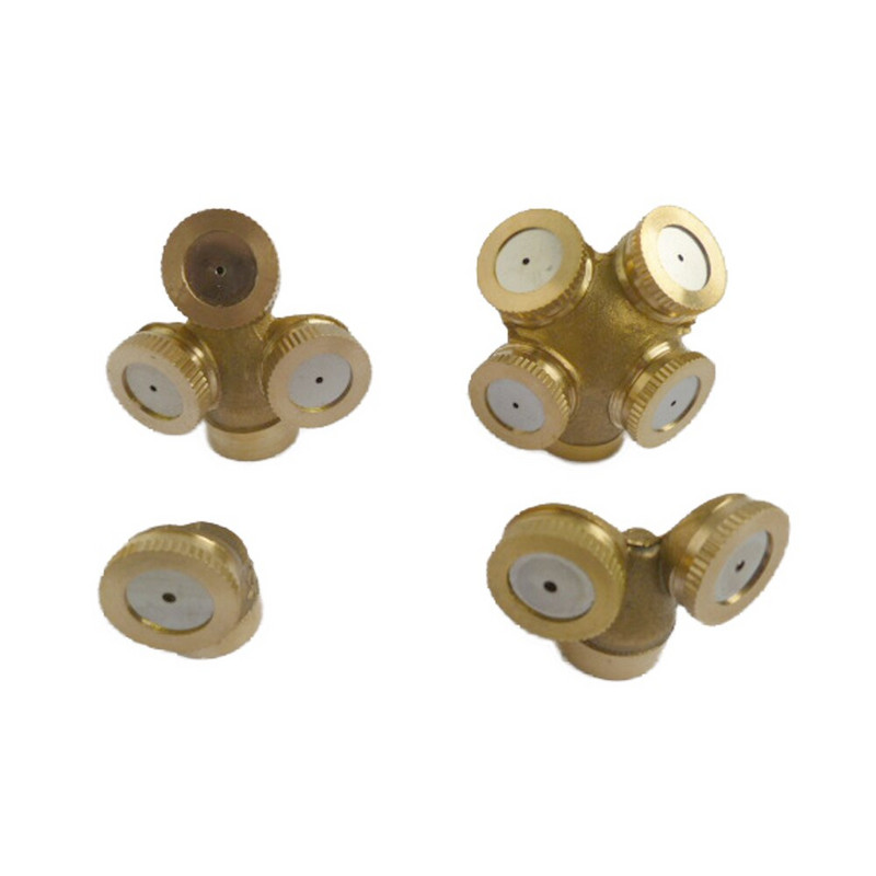 1/2-инчова медна пулверизираща дюза с мъжка резба Пореста градинска селскостопанска пулверизираща медна дюза за охлаждане с високо налягане