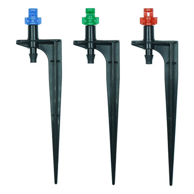 20PCS 90/180/360 Degrees Misting Nozzles on Stake 1/4`` Barb Garden Irrigation Watering Spranklers For Agriculture Farm