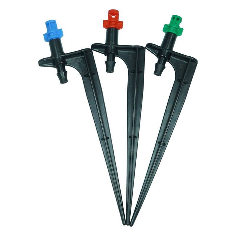 20 gab. 90/180/360 grādu miglošanas sprauslas uz 10,7 cm kāta 1/4 collas dārza apūdeņošanas laistīšanas smidzinātāji lauksaimniecības saimniecībai