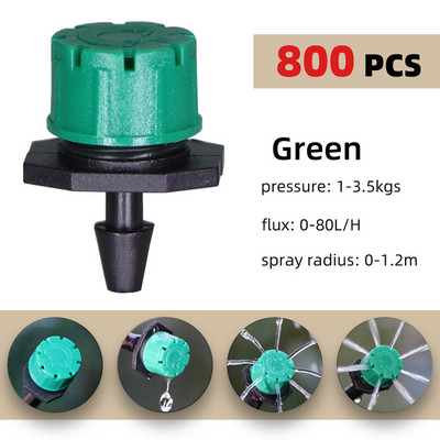 Garden 1/4'' Barb Adjustable Drip Irrigator Τετραχρωματικό ποτιστικό ποτιστικό για μπαλκόνι θερμοκηπίου σε γλάστρες φυτών λουλουδιών