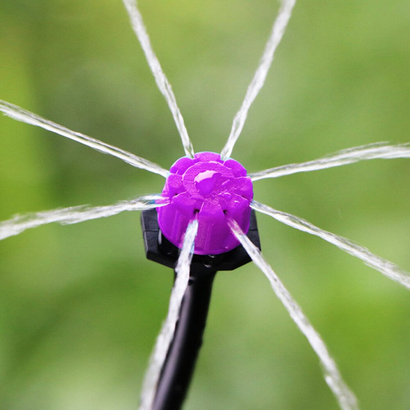 Garden 1/4'' Barb Adjustable Drip Irrigator Τετραχρωματικό ποτιστικό ποτιστικό για μπαλκόνι θερμοκηπίου σε γλάστρες φυτών λουλουδιών