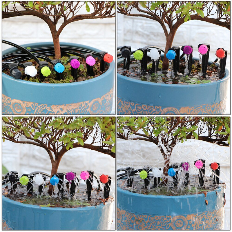 Vrtne podesive mlaznice za kapanje, raspršivači za navodnjavanje s 8 rupa, 1/4'' ivica protiv začepljenja, gredice za cvijeće, zalijevanje povrća