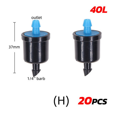 4L-60L/H dārza pilienveida apūdeņošanas pilinātājs pastāvīgas plūsmas spiediena kompensācijas sprausla 4/7 šļūtene PC ūdens taupītājs augu laistīšanai