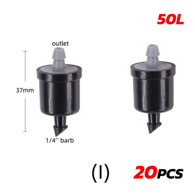 4L-60L/H dārza pilienveida apūdeņošanas pilinātājs pastāvīgas plūsmas spiediena kompensācijas sprausla 4/7 šļūtene PC ūdens taupītājs augu laistīšanai