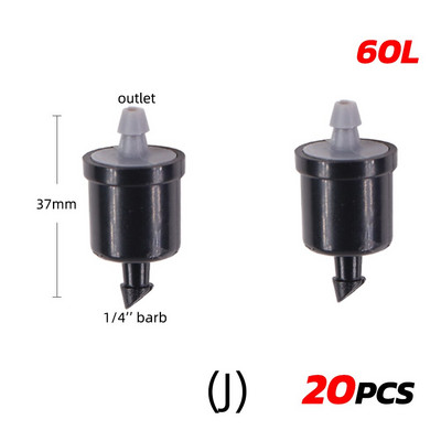 4L-60L/H dārza pilienveida apūdeņošanas pilinātājs pastāvīgas plūsmas spiediena kompensācijas sprausla 4/7 šļūtene PC ūdens taupītājs augu laistīšanai