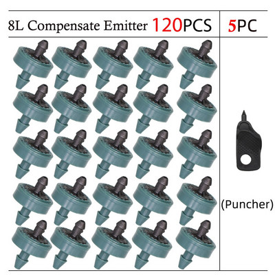 2L 4L 8L automātiskā spiediena kompensācijas pilinātājs dārza apūdeņošanai fiksēts plūsmas regulators 4/7mm ūdens adaptera konstanta sprausla