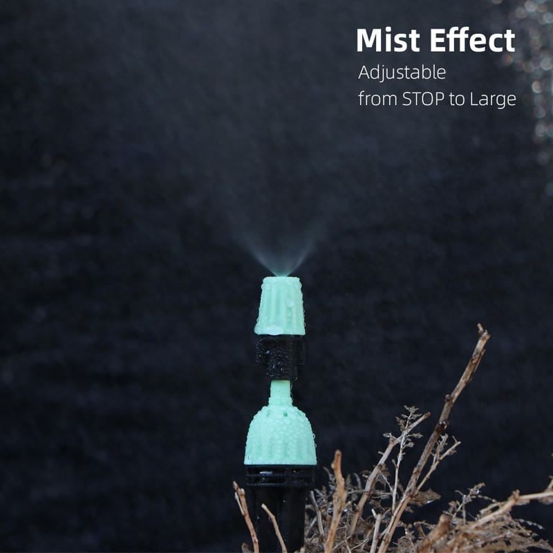 RBCFHl 20-100 gab. Regulējams 2-IN-1 dārza laistīšanas smidzinātājs ar miglas sprauslas apūdeņošanas smidzinātāju augiem siltumnīcā