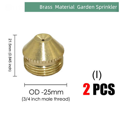 24 Τύποι ορειχάλκινο ακροφύσιο Garden Mist Sprankler Copper Misting Σύστημα ψύξης Ακροφύσιο άρδευσης 1/2" Εργαλείο ποτίσματος ομίχλης με νήματα