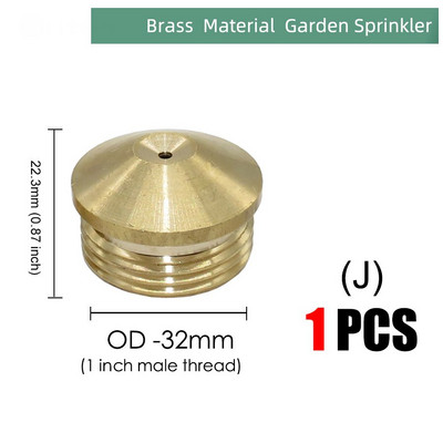 24 Τύποι ορειχάλκινο ακροφύσιο Garden Mist Sprankler Copper Misting Σύστημα ψύξης Ακροφύσιο άρδευσης 1/2" Εργαλείο ποτίσματος ομίχλης με νήματα