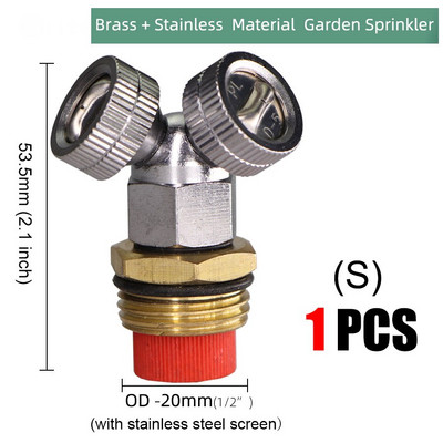 24 Τύποι ορειχάλκινο ακροφύσιο Garden Mist Sprankler Copper Misting Σύστημα ψύξης Ακροφύσιο άρδευσης 1/2" Εργαλείο ποτίσματος ομίχλης με νήματα