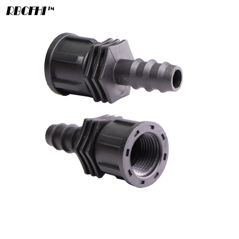 4 ΤΕΜ 1/2" 3/4" Σπείρωμα σε 16 20 25mm Barb Connector Προσαρμογέας σωλήνων PE Εύκαμπτος σωλήνας αρθρώσεις Εξαρτήματα ζεύξης άρδευσης σταγόνων κήπου