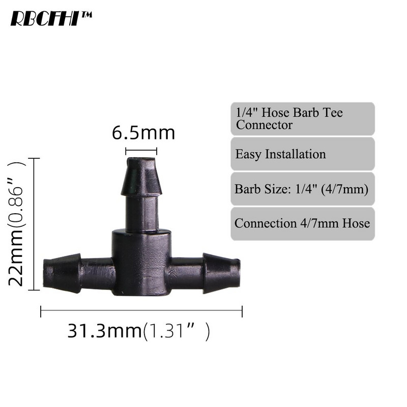 50 ΤΕΜ 12 Τύποι Πότισμα κήπου Ρυθμιζόμενος σταλάκτης 1/4" Αγκαθωτό μπλουζάκι 8 οπών Ψεκαστήρες Εκπομπός ερεθισμού για λάστιχο 4/7mm