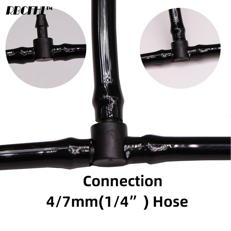 50 ΤΕΜ 12 Τύποι Πότισμα κήπου Ρυθμιζόμενος σταλάκτης 1/4" Αγκαθωτό μπλουζάκι 8 οπών Ψεκαστήρες Εκπομπός ερεθισμού για λάστιχο 4/7mm