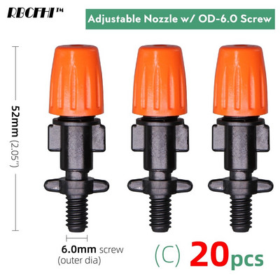 1/4'' 3/8'' Garden Dripper Sprayer Nozzle Watering Misting Atomizing Sprinklers Σύστημα άρδευσης με συνδετήρα με σπειρώματα Tee Barb