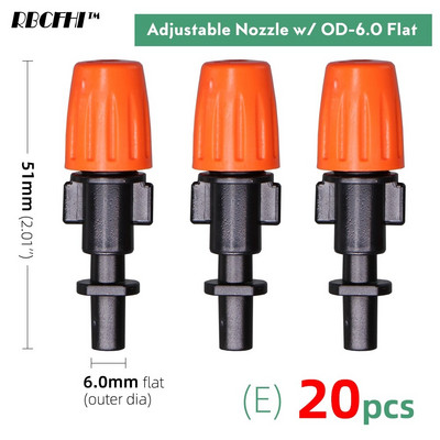 1/4'' 3/8'' Garden Dripper Sprayer Nozzle Watering Misting Atomizing Sprinklers Σύστημα άρδευσης με συνδετήρα με σπειρώματα Tee Barb