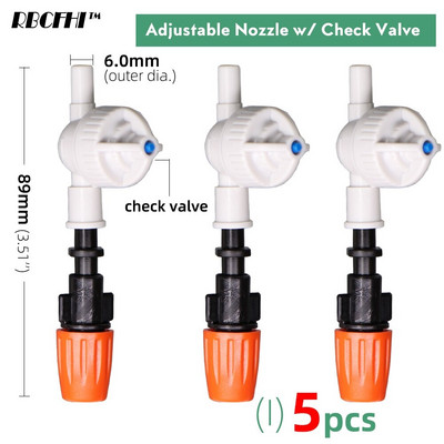 1/4'' 3/8'' Garden Dripper Sprayer Nozzle Watering Misting Atomizing Sprinklers Σύστημα άρδευσης με συνδετήρα με σπειρώματα Tee Barb
