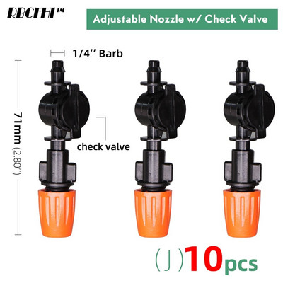 1/4'' 3/8'' Garden Dripper Sprayer Nozzle Watering Misting Atomizing Sprinklers Σύστημα άρδευσης με συνδετήρα με σπειρώματα Tee Barb