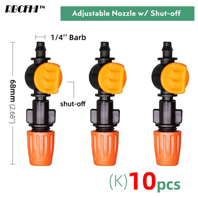 1/4'' 3/8'' Garden Dripper Sprayer Nozzle Watering Misting Atomizing Sprinklers Σύστημα άρδευσης με συνδετήρα με σπειρώματα Tee Barb