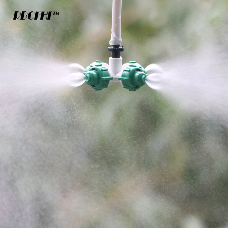 RBCFHI 5PCS 26-48 L/h Дюзи за кръстосано замъгляване Градина Балкон Оранжерия Поливане Напояване Спрей Струя Охлаждане Растения Цветя