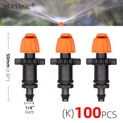 90/180/360/Strip Degree Refraction Ακροφύσια Ψεκαστήρα Garden IrrigationSprinklers Angles Προαιρετικά φυτά Ακροφύσιο ποτίσματος 1/4'' Barb